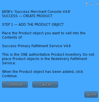 SUCCESS Create Product Primary Fulfillment prerequisite