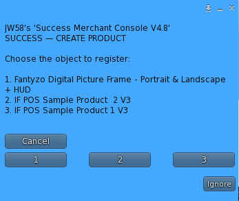 SUCCESS Create Product authoritative inventory selection