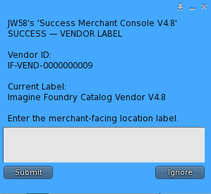 SUCCESS Catalog Vendor label editor